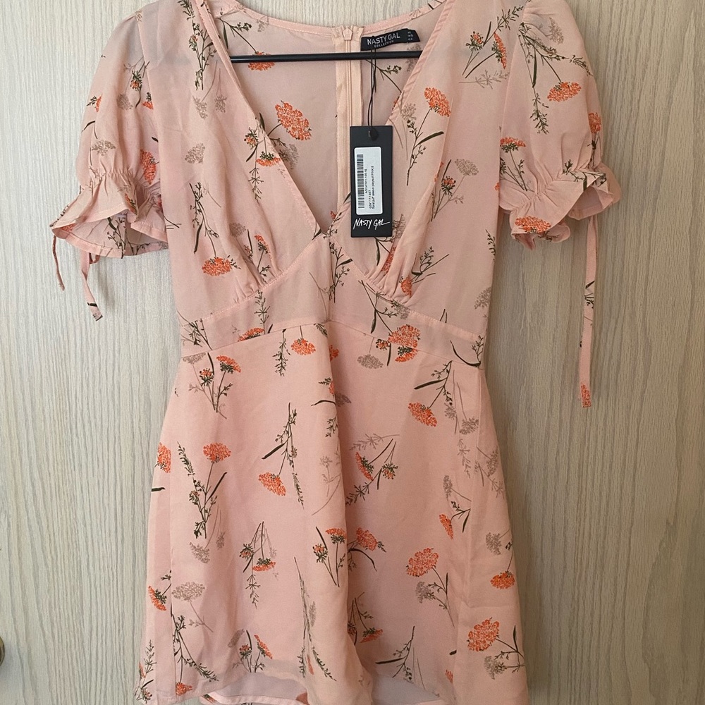 Nasty gal pink romper, S,4